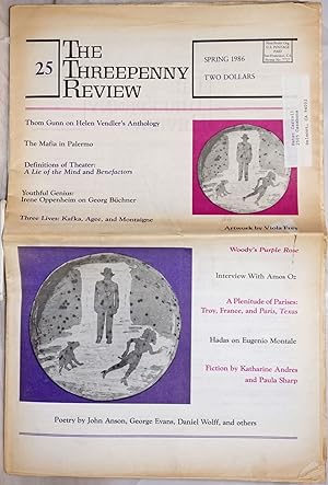 Seller image for The Threepenny Review: #25, Spring 1986: Thom Gunn on Helen Vendler's Anthology for sale by Bolerium Books Inc.