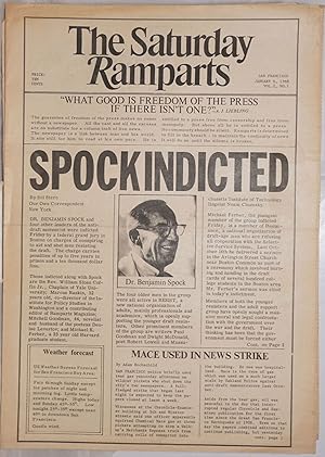 Seller image for The Saturday/Sunday/Monday Ramparts: vol. 2, #1-3, January 6-8, 1968: Spock Indicted/The Sunday Comics/Bizarre LBJ Memo on War for sale by Bolerium Books Inc.