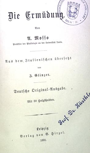 Bild des Verkufers fr Die Ermdung. zum Verkauf von books4less (Versandantiquariat Petra Gros GmbH & Co. KG)