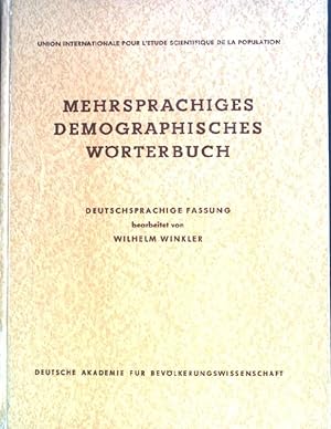 Imagen del vendedor de Mehrsprachiges demographisches Wrterbuch. a la venta por books4less (Versandantiquariat Petra Gros GmbH & Co. KG)