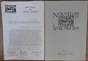 Bild des Verkufers fr Nouvelles du Livre Ancien : Lot de 23 numros du n47 (Juillet 1986) au n85 (hiver 1995-1996) zum Verkauf von MAGICBOOKS