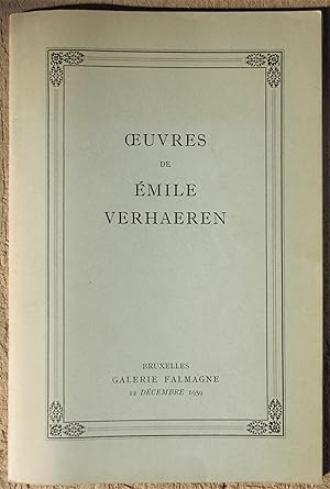 Image du vendeur pour Oeuvres de Emile Verhaeren : Editions originales sur grands papiers - manuscrits et autographes - preuves corriges - reliures de matres - ouvrages documentaires Provenant de la Bibliothque Albert Dumont : Prface de Franz Hellens mis en vente par MAGICBOOKS