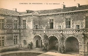 Postkarte Carte Postale 13674203 Poudenas Chateau de Poudenas La cour interieure Poudenas