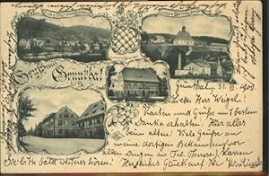 Postkarte Carte Postale 40472195 Gruenthal Gruenthal Oberneuschoenberg Huettenreihe Restaurant x ...