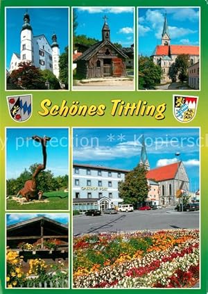 Bild des Verkufers fr Postkarte Carte Postale 73672802 Tittling Englburg St Vitus Kapelle Saurier Museumsdorf Bayer Wald Gasth zum Verkauf von Versandhandel Boeger