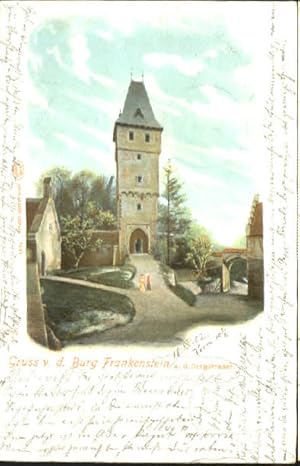 Postkarte Carte Postale 40476063 Frankenstein Frankenstein a. d. Bergstrasse Burg x 1902