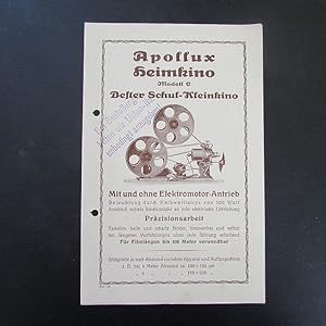 Seller image for Apollux Heimkino - Modell C (Bester Schul-Kleinkino) for sale by Bookstore-Online