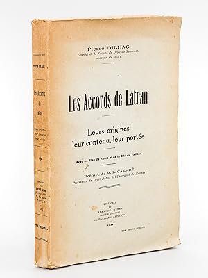 Bild des Verkufers fr Les Accords de Latran. Leurs origines, leur contenu, leur porte. zum Verkauf von Librairie du Cardinal