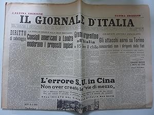 IL GIORNALE D'ITALIA Ultima Edizione Mercoledì 12 Gennaio 1949 GRAZIANI ANCORA AMMALATO: GLI ATTA...