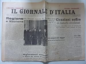 IL GIORNALE D'ITALIA Ultima Edizione Giovedì 13 Gennaio 1949 IDA EINAUDI RICEVUTA DAL PAPA