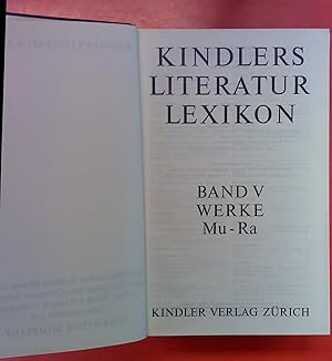 Bild des Verkufers fr Kindlers Literatur Lexikon - Band V: Werke Mu-Ra zum Verkauf von biblion2