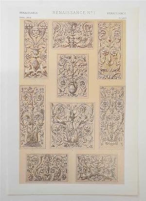 Bild des Verkufers fr Renaissance No. 1 (1980s Lithograph, Grammar of Ornament) zum Verkauf von Maynard & Bradley