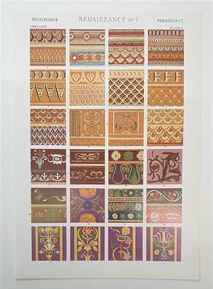 Bild des Verkufers fr Renaissance No. 7 (1980s Lithograph, Grammar of Ornament) zum Verkauf von Maynard & Bradley