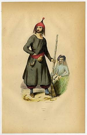 Antique Print-KURDISH-COSTUME-TRADITIONAL-KURDISTAN-TURKEY-Wahlen-1844