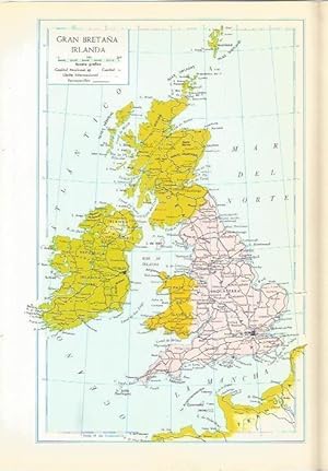 Imagen del vendedor de LAMINA 22461: Mapa de Gran Bretaa e Irlanda a la venta por EL BOLETIN