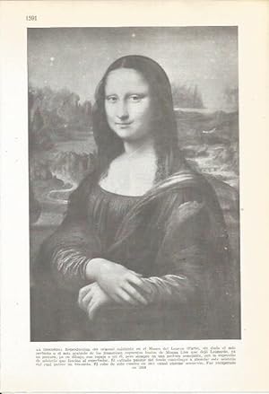 Image du vendeur pour LAMINA 22244: La Mona Lisa, por Leonardo da Vinci mis en vente par EL BOLETIN
