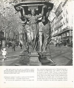 Seller image for LAMINA 22057: Barcelona. Escultura en las Ramblas for sale by EL BOLETIN