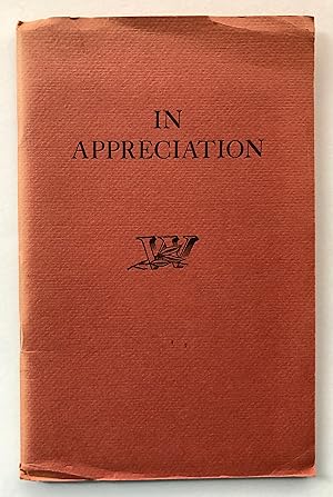 Imagen del vendedor de In Appreciation: A Keepsake for Craftsmen a la venta por George Ong Books