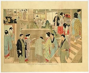 Antique Print-COURTESAN-PROTITUTE-YOSHIWARA-JAPAN-PL.2-Kinko-sha-Becker-1899