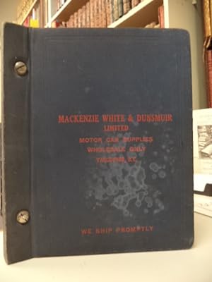 Mackenzie White & Dunsmuir: Shop and Garage Equipment, Tools and Supplies. Wholesale catalogue