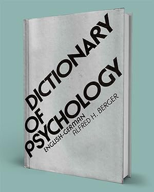 Immagine del venditore per DICTIONARY OF PSYCHOLOGY; English-German venduto da Gordian Booksellers