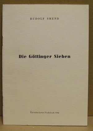 Bild des Verkufers fr Die Gttinger Sieben. Rede zur Immatrikulationsfeier der Georgia Augusta zu Gttingen am 24. Mai 1950. zum Verkauf von Nicoline Thieme