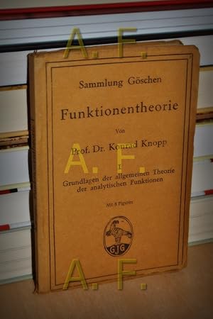Seller image for Funktionentheorie Teil 1: Grundlagen der allgemeinen Theorie der analytischen Funktionen (Sammlung Gschen Band 668) for sale by Antiquarische Fundgrube e.U.