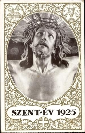 Künstler Ansichtskarte / Postkarte Szent Ev 1925, Jesus, Dornenkranz