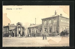 Ansichtskarte Chauny, La Gare, Bahnhof