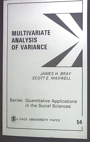 Seller image for Multivariate analysis of Variance. Sage publications Series: Quantitative Applications in the Social Sciences 54. for sale by books4less (Versandantiquariat Petra Gros GmbH & Co. KG)