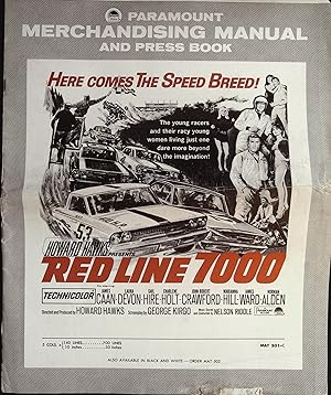 Image du vendeur pour Red Line 7000 Pressbook 1965 James Caan, Laura Devon mis en vente par AcornBooksNH