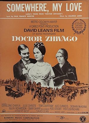 Bild des Verkufers fr Doctor Zhivago Sheet Music 1965 Omar Sharif, Julie Christie zum Verkauf von AcornBooksNH