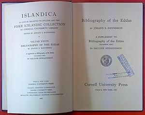 Image du vendeur pour Bibliography of the Eddas - A Supplement to Bibliography of the Eddas (Islandica XIII) mis en vente par biblion2