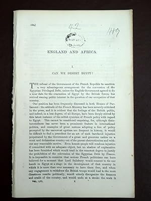 Image du vendeur pour England and Africa. 1 Can We Desert Egypt? 2 The Fight Against Slave-Traders on Nyassa, 3. South Africa and the Aborigines Protectionist Society. Complete original 1889 articles from The Contemporary Review, mis en vente par Tony Hutchinson