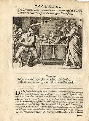 Antique Print-SWORD OF DAMOCLES-DIONYSIUS-Vondel-1661