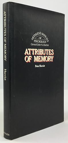 Imagen del vendedor de Attributes of Memory. a la venta por Antiquariat Heiner Henke