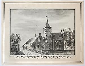 [Original drawing] 't Huis Hoopenburg, bij Koudekerk, ca 1700-1750.