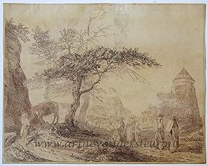 [Original etching] Landscape near Edinburgh [set of small horizontal Scottish views], ca 1740-1765.