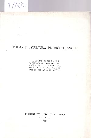 Seller image for POESIA Y ESCULTURA DE MIGUEL ANGEL for sale by Libreria 7 Soles