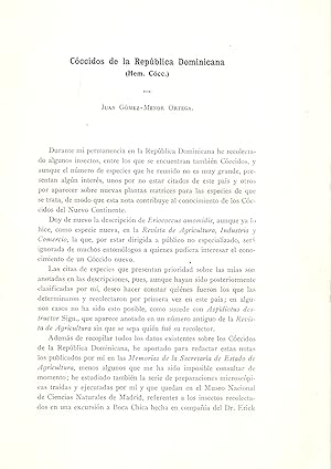 Seller image for COCCIDOS DE LA REPUBLICA DOMINICANA (HEM. COCC.) (EXTRAIDO ORIGINAL DEL AO 1941, ESTUDIO COMPLETO TEXTO INTEGRO) for sale by Libreria 7 Soles