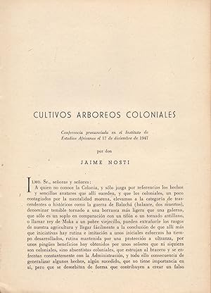 Seller image for CULTIVOS ARBOREOS COLONIALES - GUINEA, AFRICA - (EXTRAIDO ORIGINAL DEL AO 1948, ESTUDIO COMPLETO TEXTO INTEGRO) for sale by Libreria 7 Soles