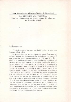 Seller image for LOS DERECHOS DEL SUBNORMAL (EXTRAIDO ORIGINAL DEL AO 1972, ESTUDIO COMPLETO TEXTO INTEGRO) for sale by Libreria 7 Soles