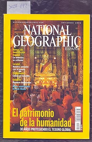 Imagen del vendedor de REVISTA NATIONAL GEOGRAPHIC, ESPAA, NOVIEMBRE 2002 (EL PATRIMONIO DE LA HUMANIDAD, 30 AOS PROTEGIENDO EL TESORO GLOBAL) a la venta por Libreria 7 Soles