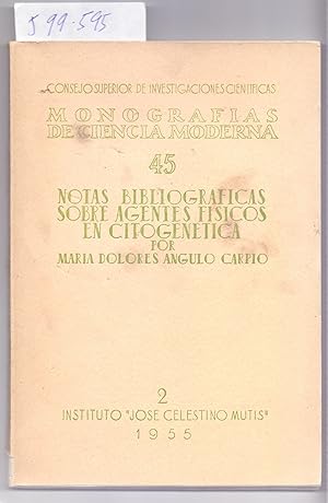 Seller image for NOTAS BIBLIOGRAFICAS SOBRE AGENTES FISICOS EN CITOGENETICA for sale by Libreria 7 Soles
