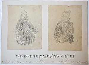 [Original drawing] Jacques de la Faille and Françoise van Egmond, ca 1800-1850.