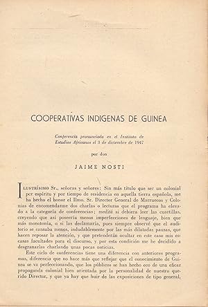 Seller image for COOPERATIVAS INDIGENAS DE GUINEA (EXTRAIDO ORIGINAL DEL AO 1948, ESTUDIO COMPLETO TEXTO INTEGRO) for sale by Libreria 7 Soles