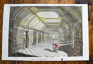 Immagine del venditore per Kolorierter Kupferstich, Guckkastenblatt. Vue perspective de la Bibliotheque de Ste. Genevieve de Paris. venduto da Antiquariat Thomas Rezek