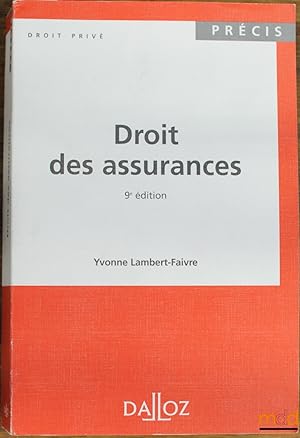 Seller image for DROIT DES ASSURANCES, 9ed., coll. Prcis Dalloz / Droit priv for sale by La Memoire du Droit