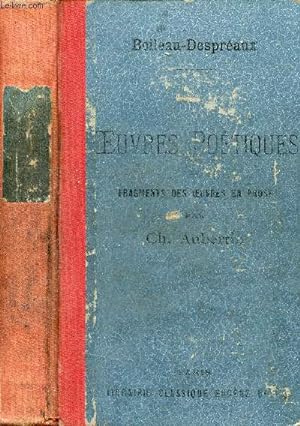 Bild des Verkufers fr Oeuvres potiques et fragments des oeuvres en prose - Nouvelle dition. zum Verkauf von Le-Livre