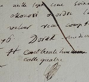 Imagen del vendedor de Deux pices manuscrites du pote libertin et dramaturge Claude-Joseph Dorat a la venta por Traces Ecrites